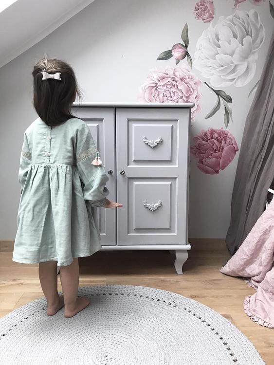 Chest of drawers for children's room, Melody cabinet grey 