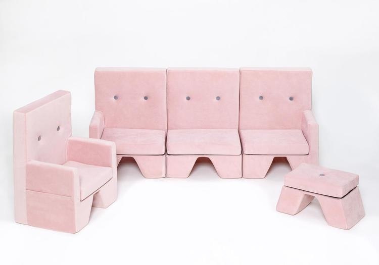 Misioo, rosa möbelset till barnrummet 