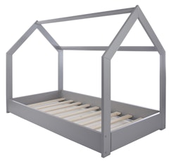 Grey house bed 80x160 for children's room