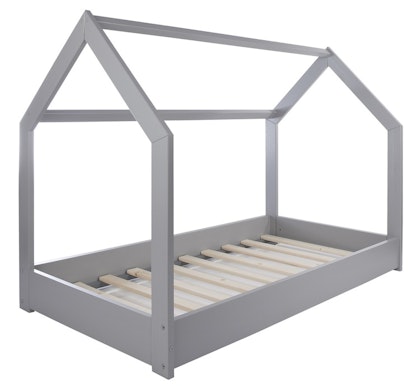 Grey house bed 80x160 for children's room