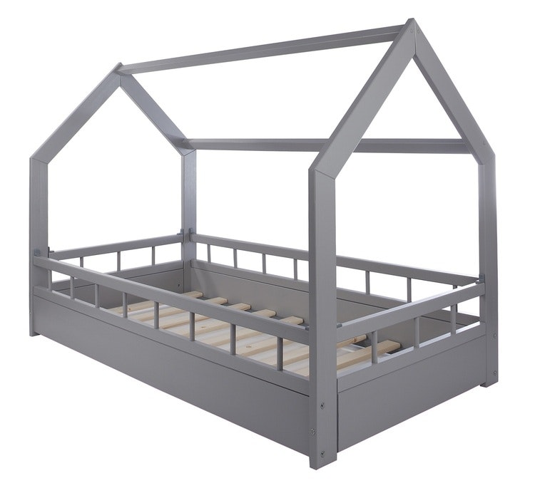 Grey house bed with cover for children's room Grey house bed with cover for children's room