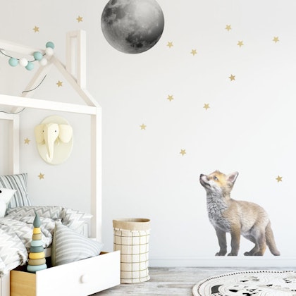 Dekornik, wall stickers Fox with moon and stars