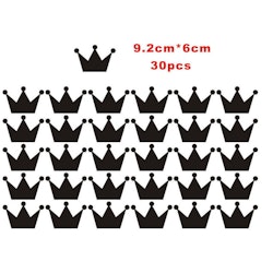 Silver princess crowns wall stickers