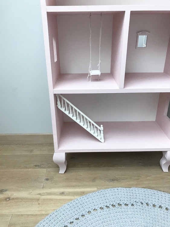 Lily, large pink wooden dollhouse 