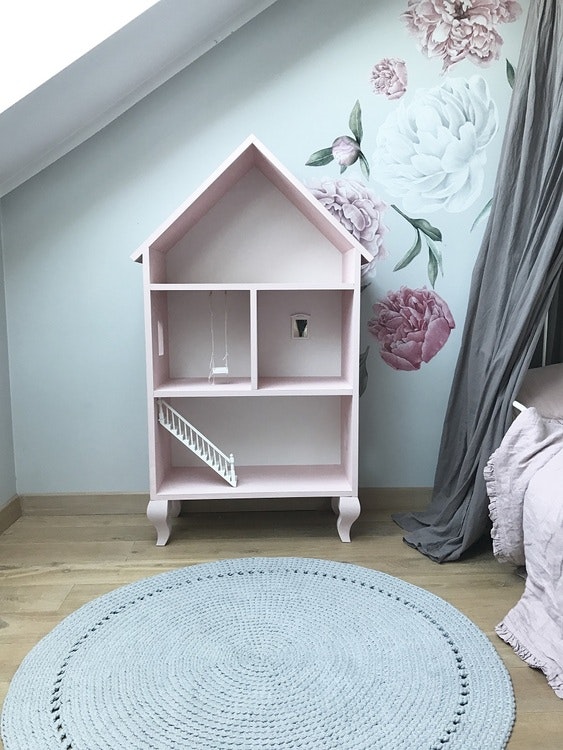 Lily, large pink wooden dollhouse 