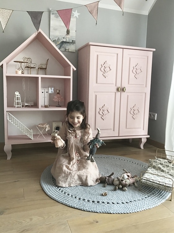 Cabinet for children's room, Charlotte light pink 