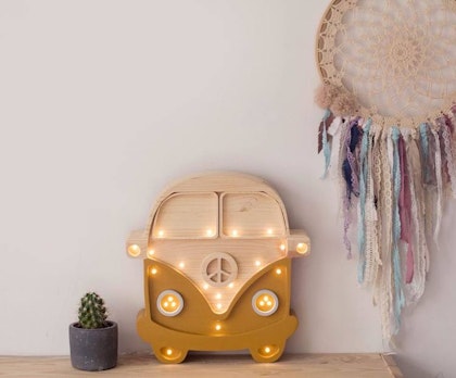 Little Lights, Night light for children's room, Mustard bus