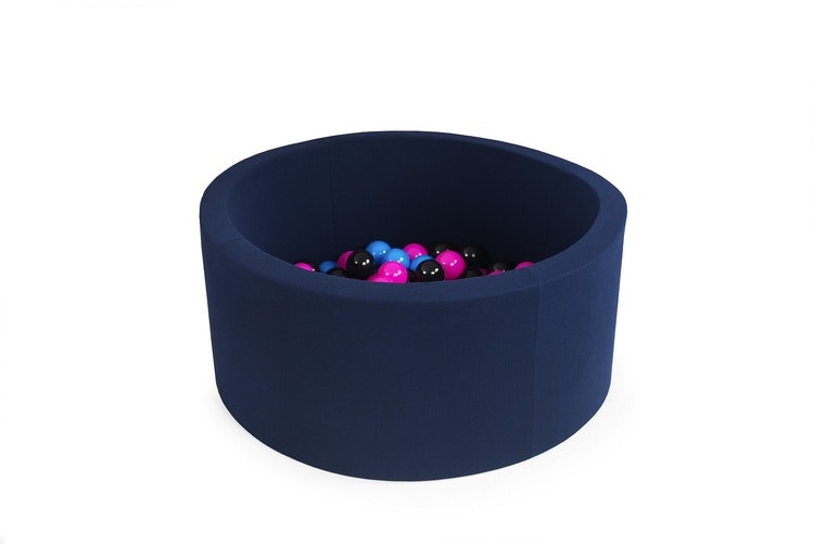 Dark blue ball pit with 200 plastic balls - Misioo 