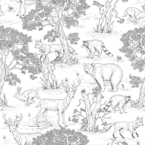 Wallpaper white animals, Dekornik