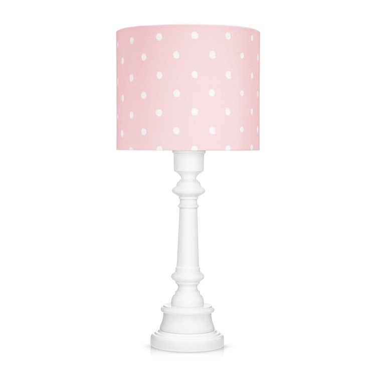 Bordslampa till barnrummet , dots pink - Babylove.se