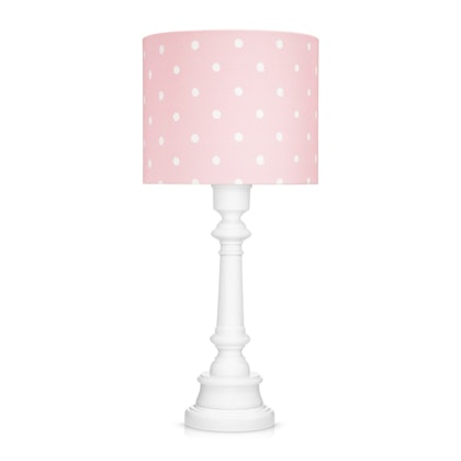 Table lamp for children's room , dots pink