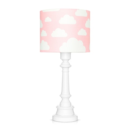 Table lamp for children's room , pink clouds