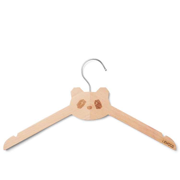 Liewood, child hanger 3-pack, panda natural 