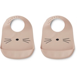 Liewood, Tilda silikon haklapp 2-pack, cat rose