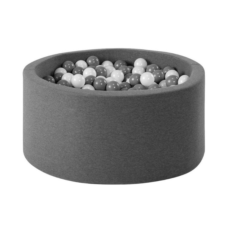 Grey ball pit with 200 optional balls by Misioo 