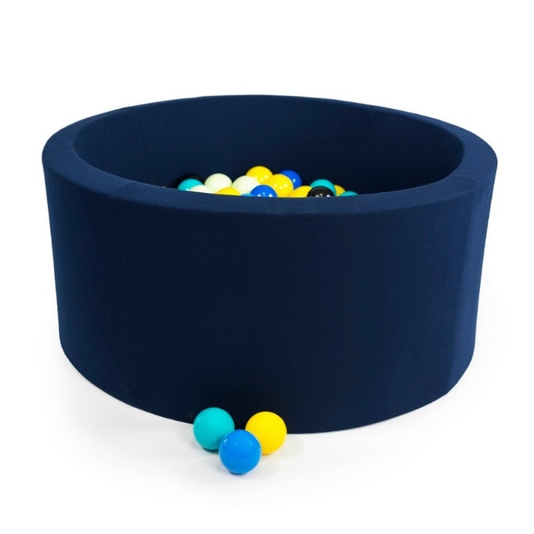 Dark blue ball pit with 200 plastic balls - Misioo 