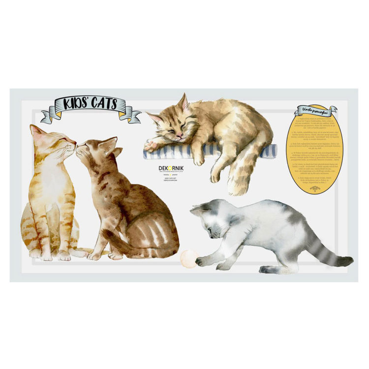 Dekornik, väggklistermärken katter 