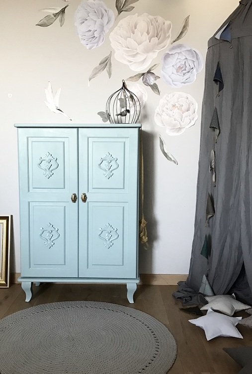 Cabinet for children's room, Charlotte dusty blue 