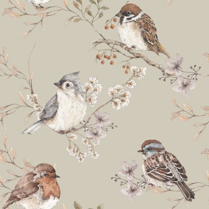 Wallpaper Birds Green