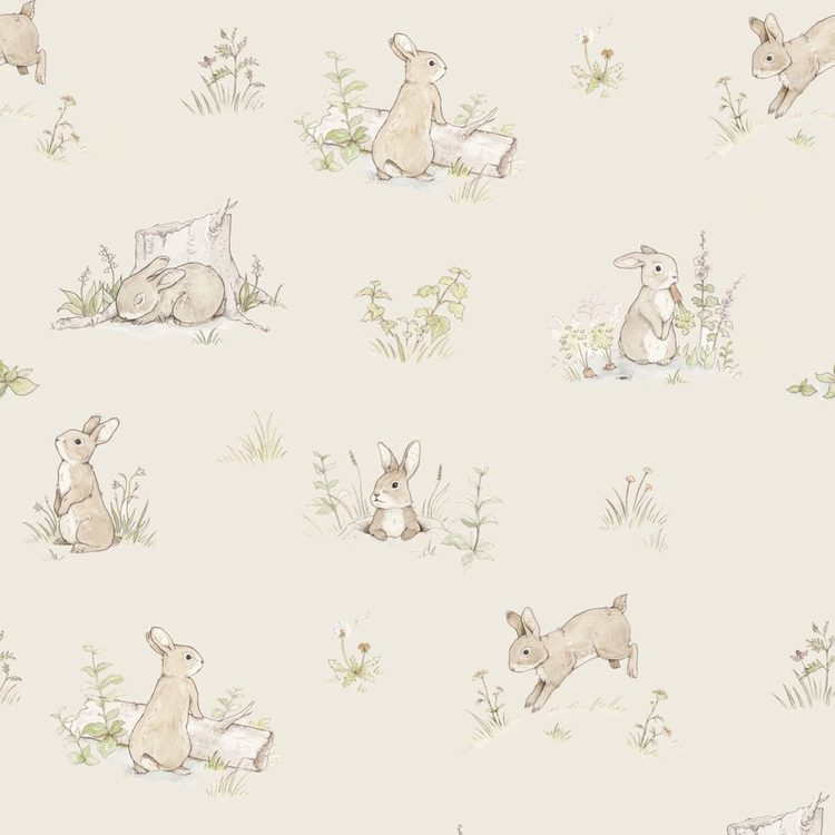 Dekornik, wallpaper Rabbit Day Beige 