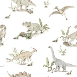 Wallpaper happy dinosaurs