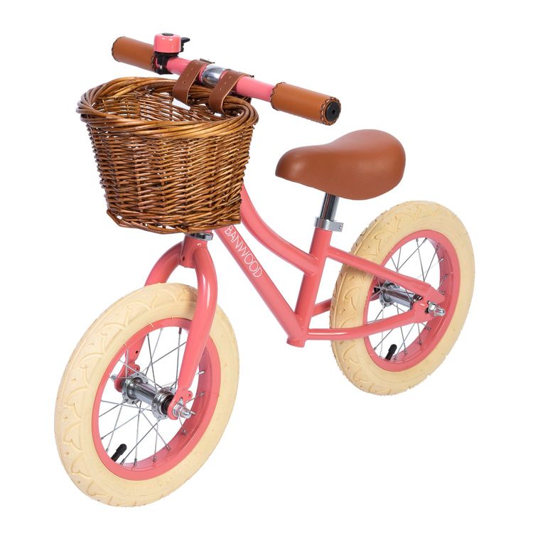 Banwood, Balance bike First Go, coral spring bike 