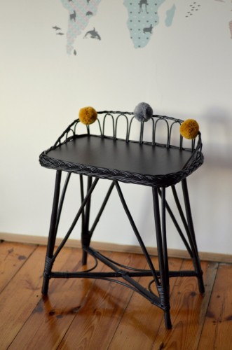 Lilu, wicker desk for the children's room, graphite 