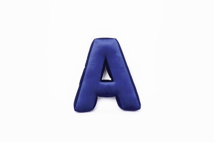 Velvet alphabet pillow - Letter A 