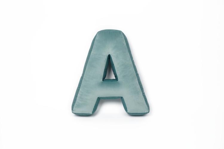 Velvet alphabet pillow - Letter A 