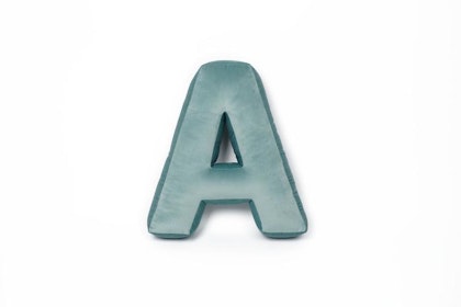 Velvet alphabet pillow - Letter A
