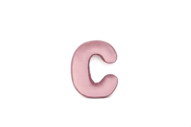 Velvet alphabet pillow - Letter C 