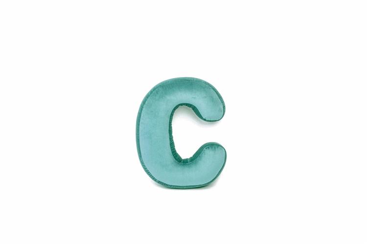 Velvet alphabet pillow - Letter C 