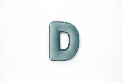 Velvet alphabet pillow - Letter D