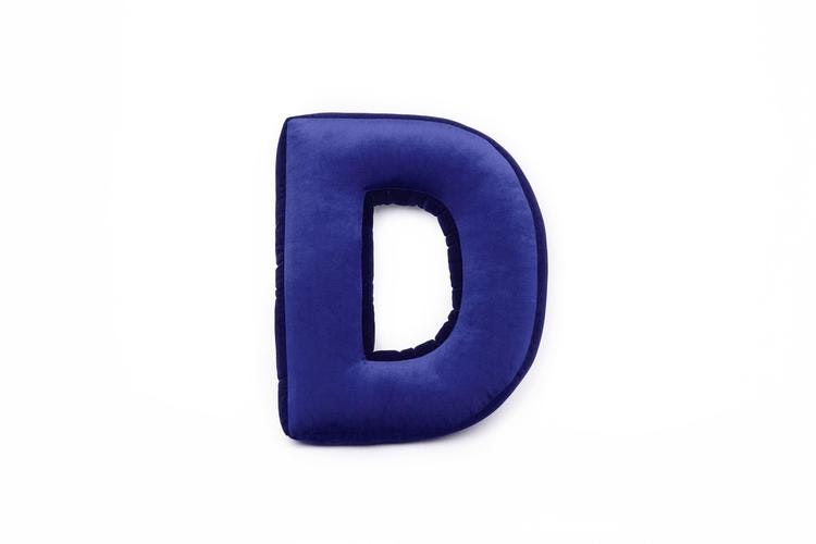 Velvet alphabet pillow - Letter D 