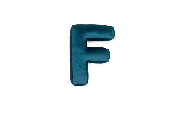 Velvet alphabet pillow - Letter F 