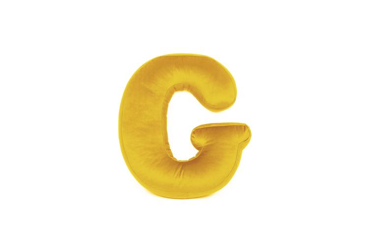 Velvet alphabet pillow - Letter G 