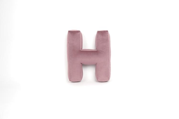 Velvet alphabet pillow - Letter H 