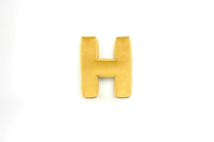 Velvet alphabet pillow - Letter H 