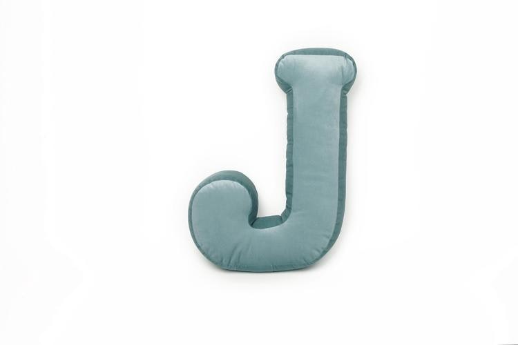 Velvet alphabet pillow - Letter J 