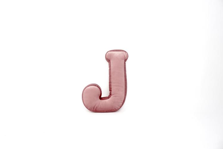 Velvet alphabet pillow - Letter J 