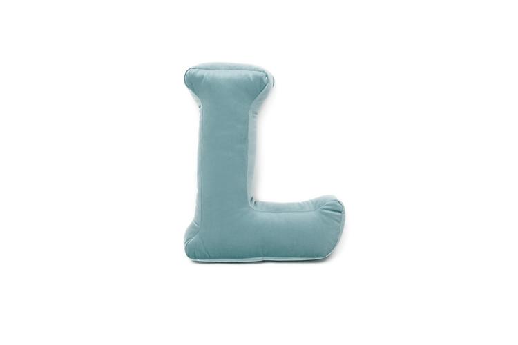 Velvet alphabet pillow - Letter L 
