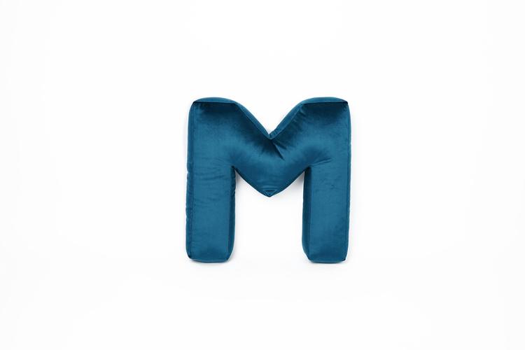 Velvet alphabet pillow - Letter M 