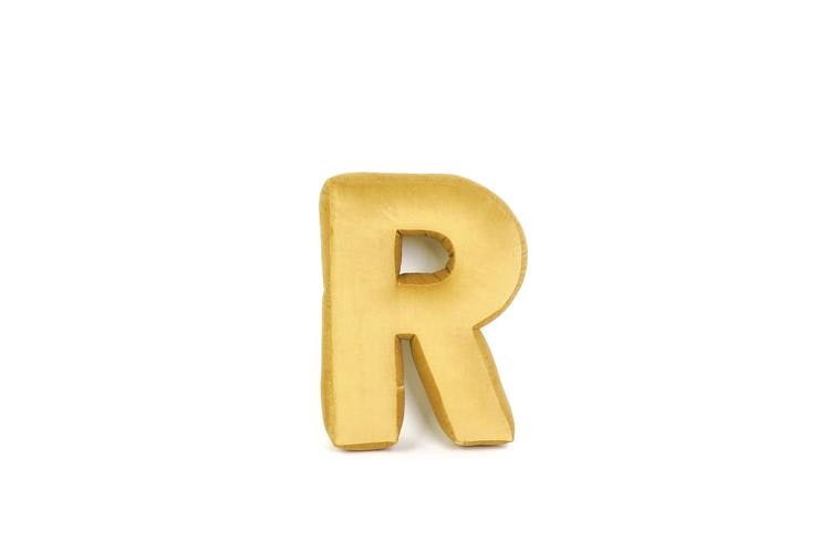Velvet alphabet pillow - Letter R 