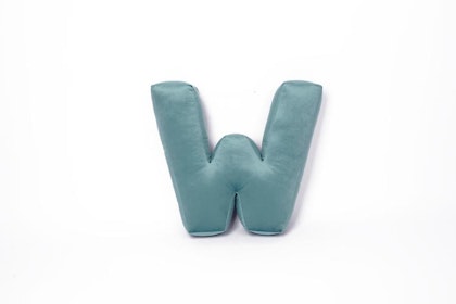 Velvet alphabet pillow - Letter W