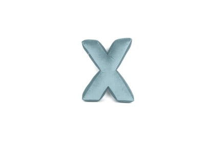 Velvet alphabet pillow - Letter X