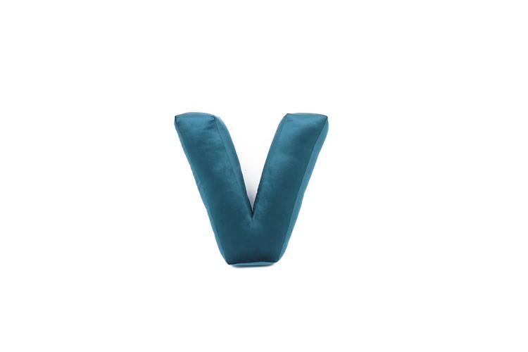 Velvet alphabet pillow - Letter V 