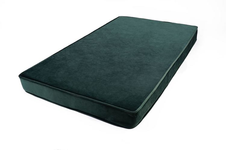 Seat cushion-mattress in velvet 60x120, Green 
