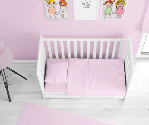 Babylove, Pink duvet cover set 90x160 for junior bed/Children's bed