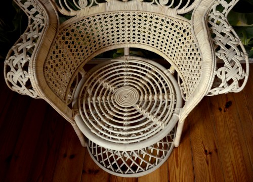 Lilu, chair in handwoven rattan 