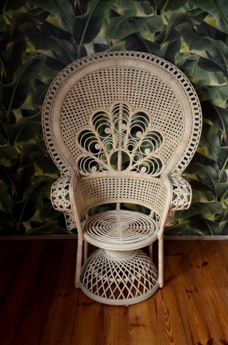 Lilu, chair in handwoven rattan 